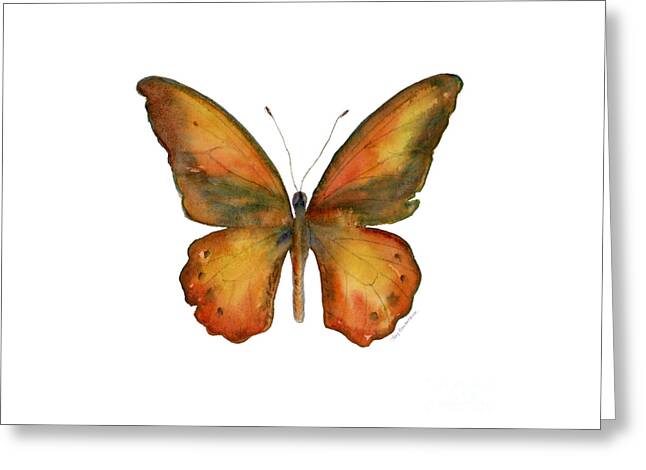 Orange And Brown Winged Greeting Cards