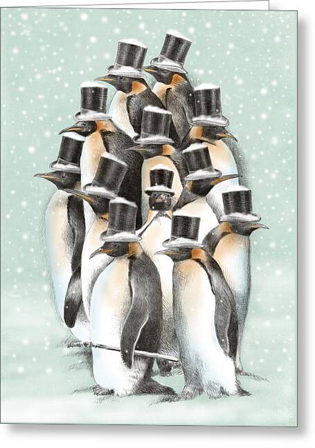 Birds In Snow Greeting Cards