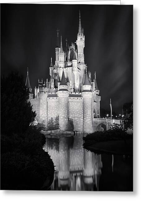 Magic Kingdom Castle in Black and White with Fireworks Walt Disney World  Women's Tank Top by Thomas Woolworth - Pixels