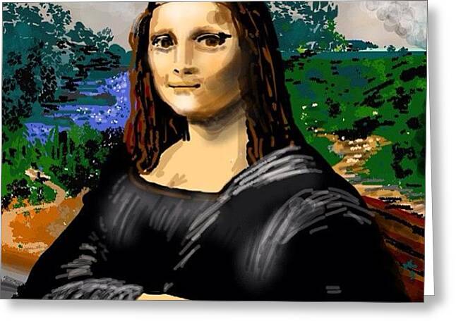 Her Smile After Monalisa, Painting by Dadi