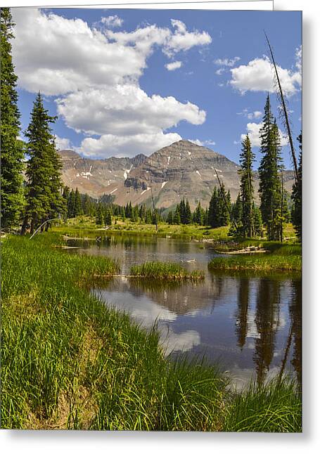 Hesperus Mountain Reflection Greeting Card