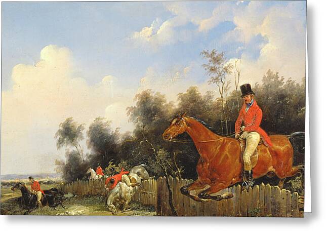 Scene De Chasse Hunter Hunters Huntsman Hunt Riding Horse Rider Outfit Greeting Cards