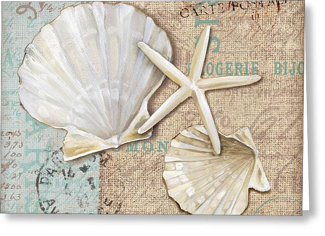Beach House Sea Shells Greeting Cards