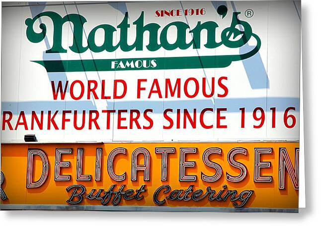 Nathans Famous Frankfurters Photos Greeting Cards