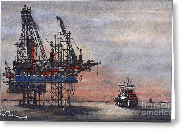 Offshore Drilling Greeting Cards