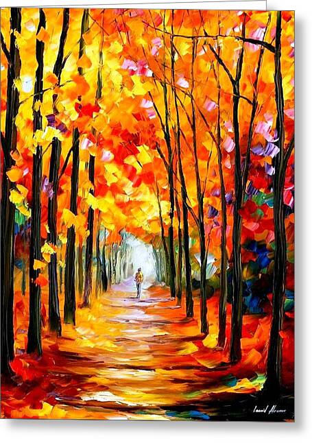 Red Alley - Palette Knife Oil Painting On Canvas By Leonid Afremov ...