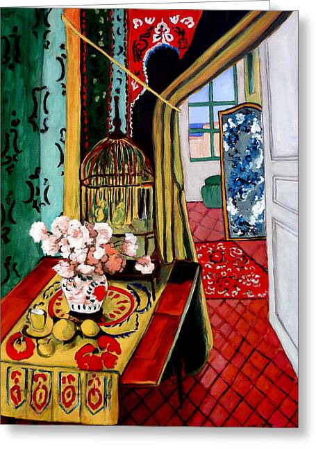 Room With A View After Matisse Greeting Card