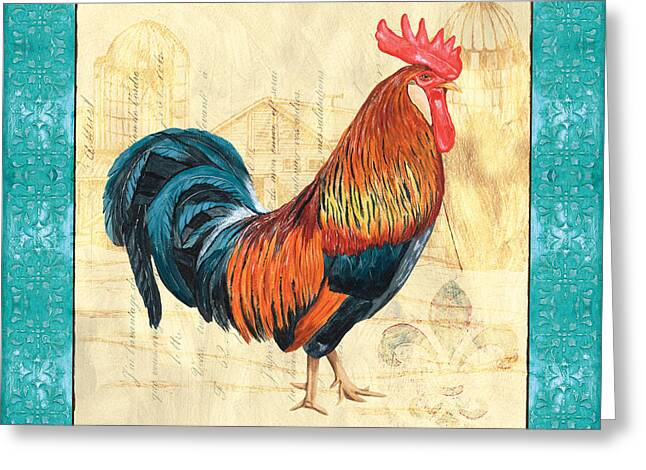 Brown Chicken Paintings Greeting Cards