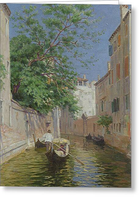 Gondolier Paintings Greeting Cards