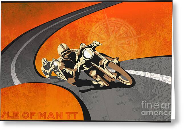 Blank Inside 7 X 5 Inches for sale online Colcards Classic Motorcycles Racing Greeting Card 