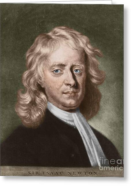 Isaac Newton, English physicist print by Harald Ritsch