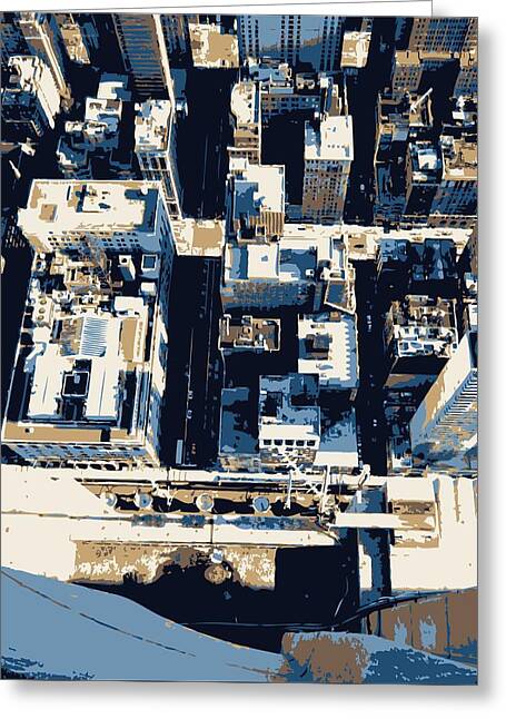 Looking Down In Nycthe Big Apple Greeting Cards