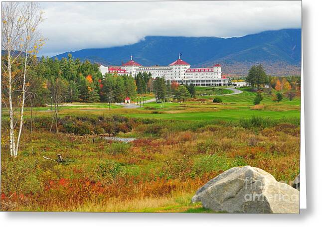 Route 302 Fall At Mount Washington Hotel Greeting Cards