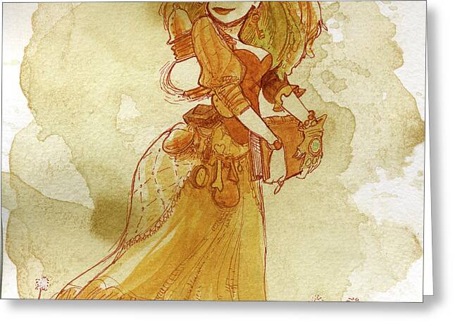 Stylized Woman Greeting Cards