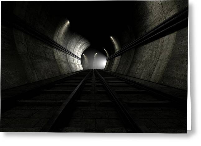Railroad Tunnel Greeting Cards