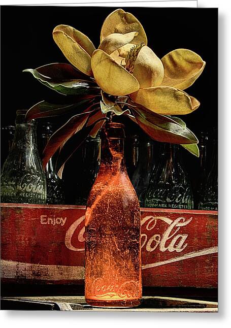 Still Life With Old Brown Bottle Greeting Cards