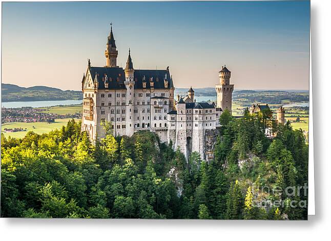 New Paper carved card German dream romantic Swan castle greeting Postcard OC56 