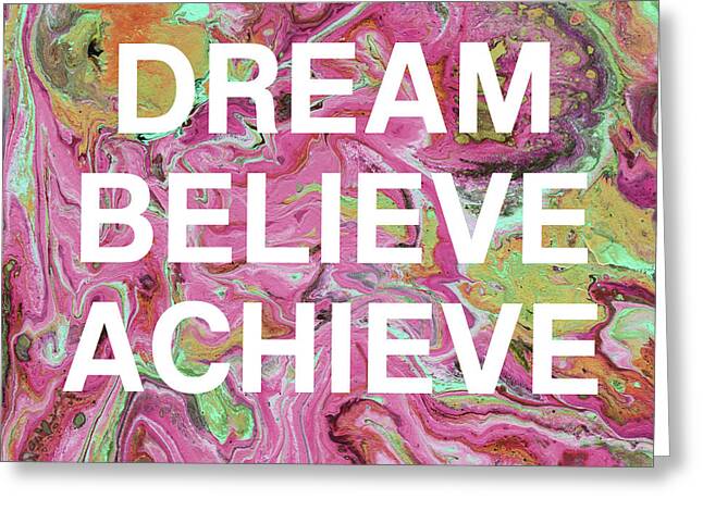 Achieve Goals Mixed Media Greeting Cards