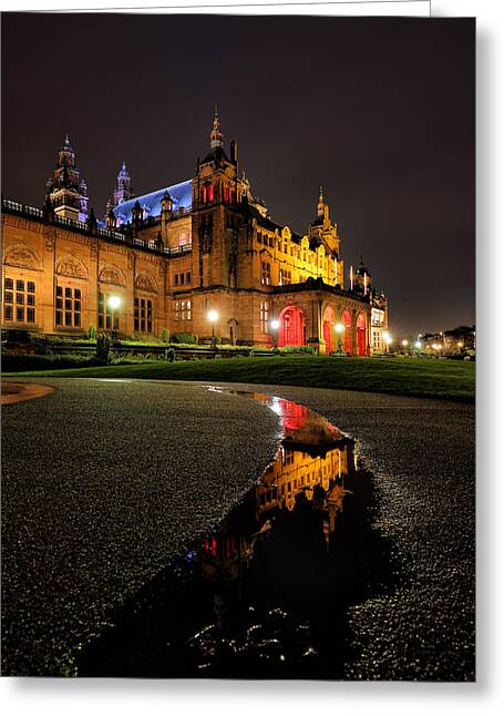 Glasgow At Night Photos Greeting Cards