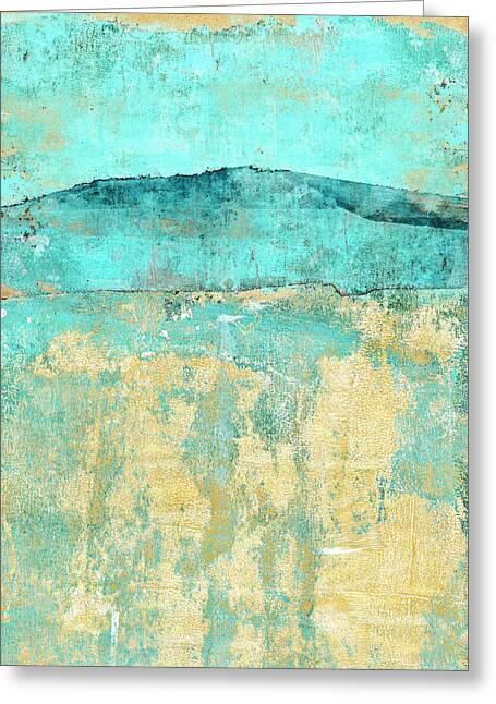 Turquoise Abstract Greeting Cards