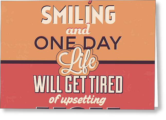 Encouragement think positive Greeting Card Keep Shining Keep Smiling Design Card Folding Card