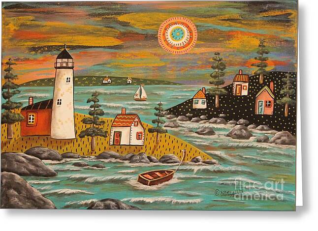 Lighthouse Sea Greeting Cards