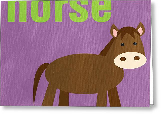 Purple Horse Greeting Cards