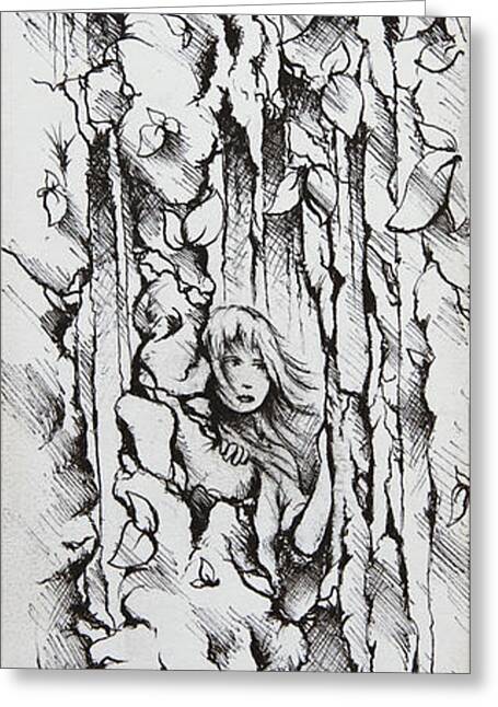Tree Roots Drawings Greeting Cards
