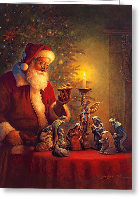 Santa's Christmas Tree Ornament by Stanley Cooke - Pixels