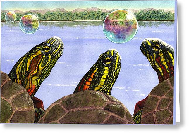 Painted Turtle Greeting Cards