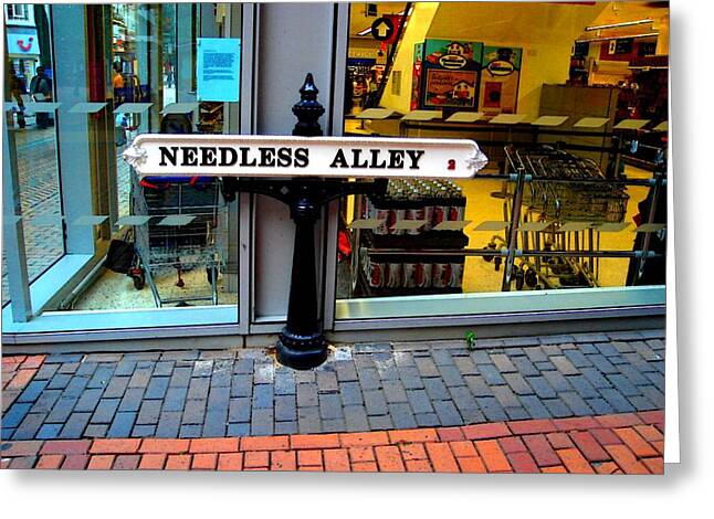 Needless Alley Greeting Cards