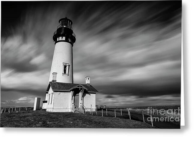 Yaquina Head Lighthouse In Oregon Greeting Cards