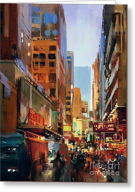 Designs Similar to Colorful Painting Of City #1