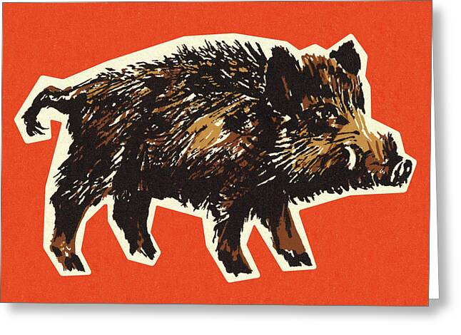 Boars Greeting Cards