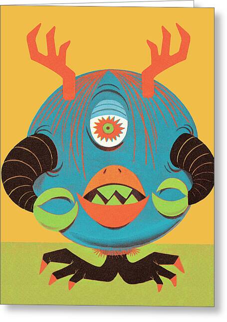 Bug Eyed Monster Greeting Cards