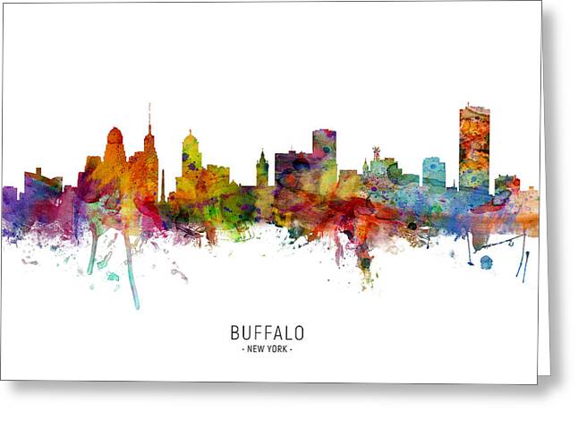 Buffalo Skyline Greeting Cards
