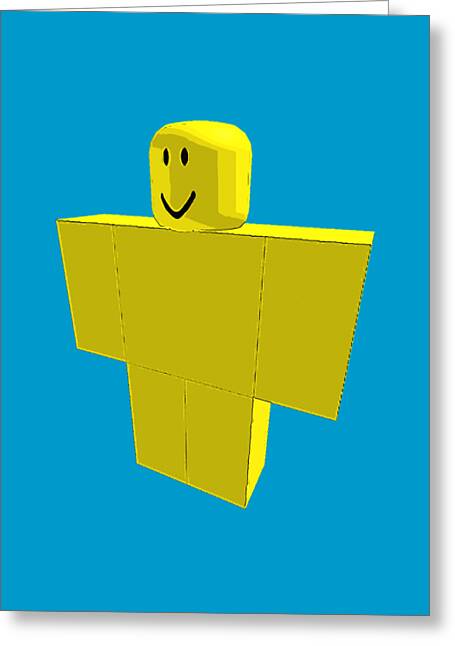 Noob Greeting Cards Fine Art America - roblox oof greeting card