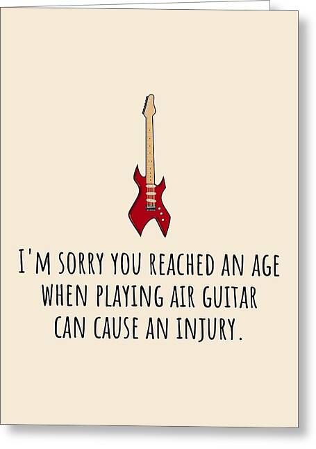 Red Guitar Greeting Cards