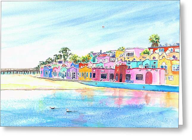 Monterey Wharf Paintings Greeting Cards