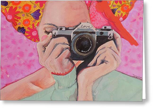 Photographic Camera Paintings Greeting Cards