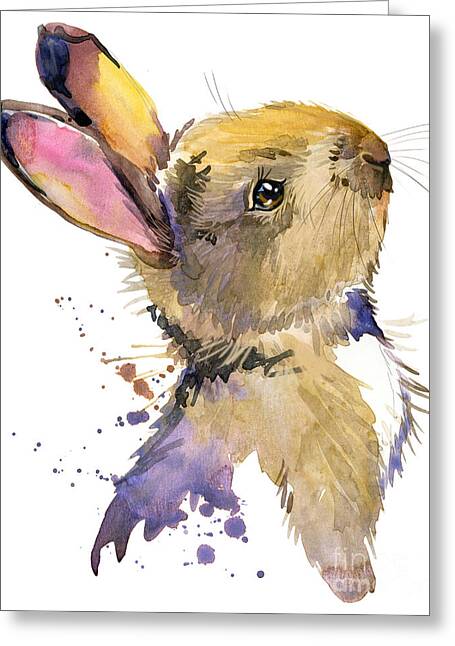 watercolour greeting cards Original watercolour bunny and cat cards art cards blank card for any occasion bunny painting watercolor art