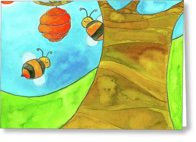 Beehive Mixed Media Greeting Cards