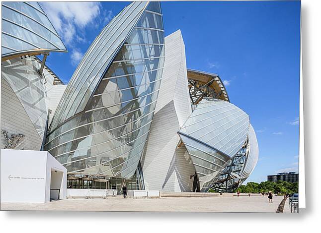 Louis Vuitton Foundation In Paris Greeting Card by Guido Cozzi
