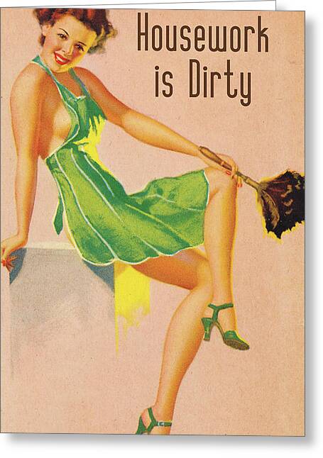 Cleaning is Good for the Soul Retro Cleaning Lady Gifts | Greeting Card