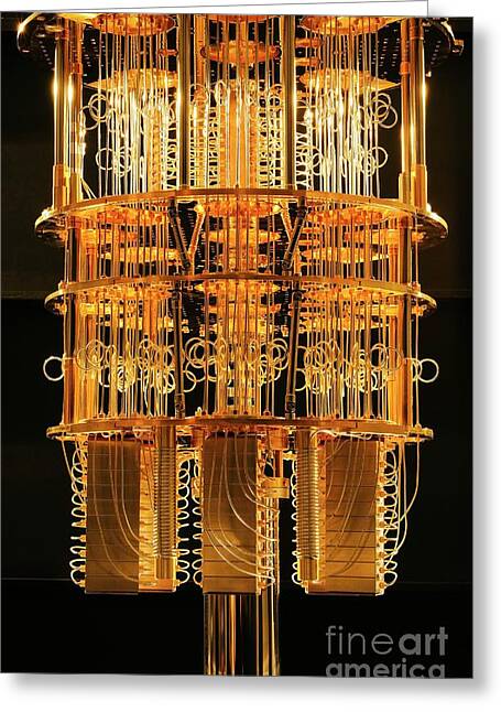 Ibm Q Quantum Computer Cryostat Greeting Card