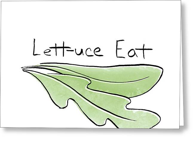 Lettuce Mixed Media Greeting Cards
