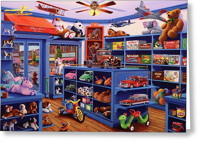 Toy Shop Greeting Cards - Fine Art America