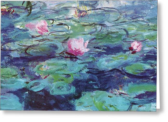 Water Flowers Greeting Cards