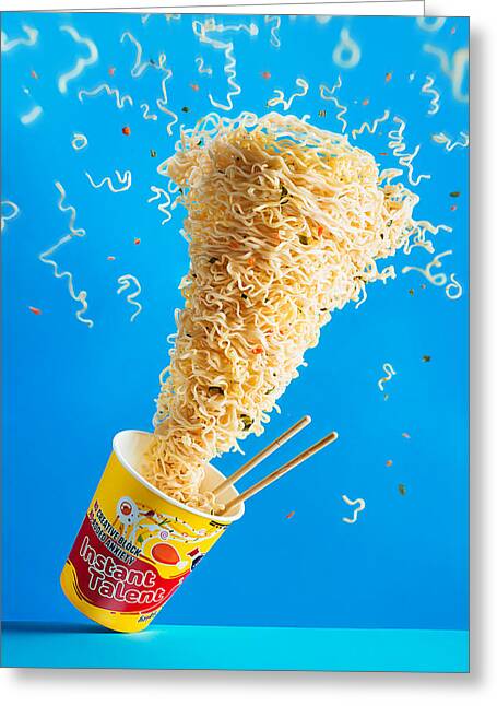 Spaghetti Noodles Greeting Cards