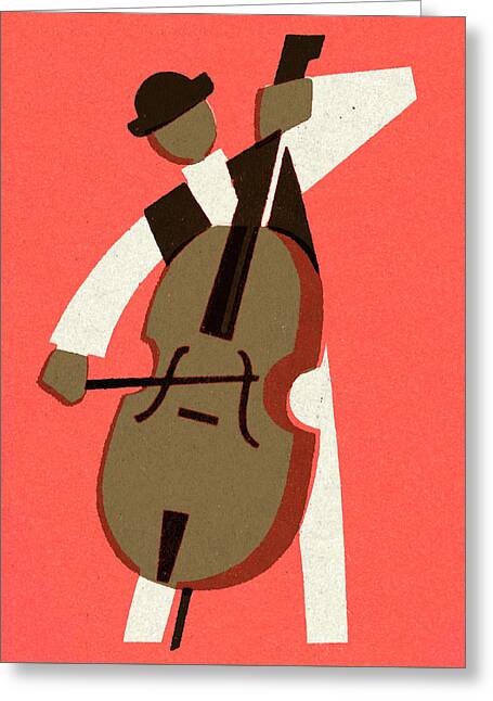 Jazz Player Drawings Greeting Cards